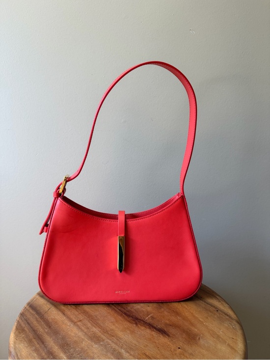 DeMellier Handbags - DeMellier Red Shoulder Bag with Gold Accent